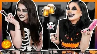 Tipsy Halloween Makeup! GRWM 🎃🍷🦇💀👻