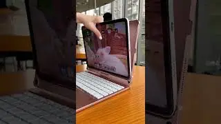 360 stylish iPad swivel case with keyboard, rose gold #ipad #apple #ipadaccessories #ifacemall