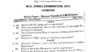 Msc 3rd Semester {Msc final }Live Class Bio-Inorganic chemistry