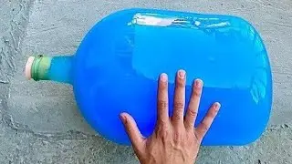 Rolling colorfull bottle on the stair-190 #asmr #crushingsoftthings #crushingcrunchythings