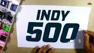 How to draw the INDY 500 logo