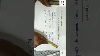 Isoelectronic species || Isoelectronic species class 11 #shorts #physicswallah #trending #chemistry