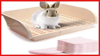 CalPalmy Large Rabbit Litter Box with Bonus Pads, Drawer, Corner Toilet Box and Bigger Pet Pan