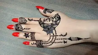 Ramadan Special Mehndi Design 2024 #Moon Stars Henna Design  #Eid Mehndi Design For Kids