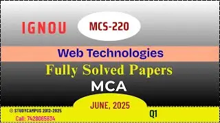 mcs 220 solved question paper | web technologies | TEE June-2025 | Q1