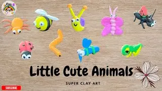 Making Cute Tiny Clay Animals &ndash; Insects & Bugs Craft _Little creations with clay