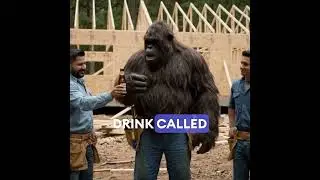 Bigfoot building a house!