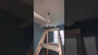 Ceiling fan going crazy #ceilingfan #shorts #wobbling #shorts