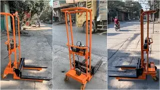 Xe n&acirc;ng điện b&igrave;nh Ắc quy 12v || Xe n&acirc;ng nhỏ gọn 400kg gi&aacute; rẻ