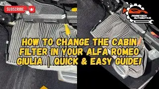 Как заменить салонный фильтр в Alfa Romeo Giulia | Пошаговое руководство своими руками #primetech...