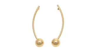 Stately Steel Ball Drop Earring