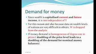 factors affecting demand for money explained by Arion