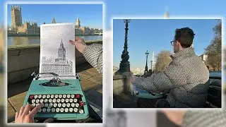 I recreate the Houses of Parliament using a Typewriter! // Typewriter Art // James Cook