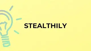 What is the meaning of the word STEALTHILY?
