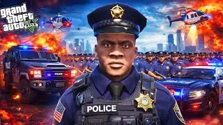 Franklin Becomes a DEADLIEST Police Officer & Fights With Gangs in GTA 5! 🚔🔥