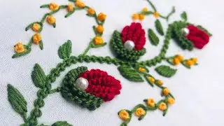Easy Bead Stitch Hand Embroidery for Beginners | Basic Bead Stitch (Moti Tanka) Step by Step 