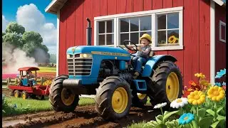 Voroom Voroom! The Tractor in the Field | Fun Tractor Ride Song | Playful Tractor Rhyme Toddlers