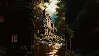 Dreamy Forest Cottage by the River#dreamycottage #relaxingshort#peacefulvibes#calmingnature