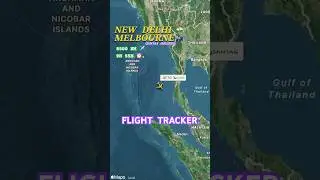 NEW DELHI 🇮🇳 TO MELBOURNE 🇦🇺 FLIGHT ROUTE || QANTAS AIRLINES || #shorts #ytshorts #yt #aviation