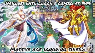 Saint Seiya: Awakening (KOTZ) - Hakurei with Lugonis Combo at PvP! Massive AOE Ignoring Shield!
