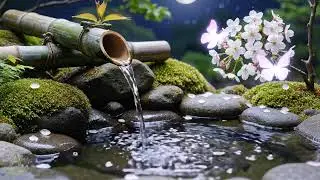 Calming Music & Bamboo Water Sounds 🌿 for Insomnia Relief & Stress Reduction
