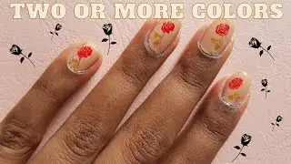 Let's Learn How to Stamp Nails with Two or More Colors! 🌹🌹🌹