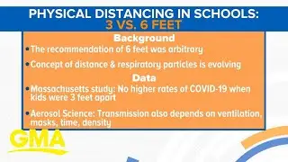 Social distancing in schools: 3 feet vs. 6 feet