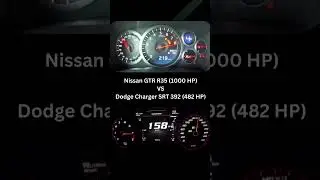 Nissan GTR R35 vs Dodge Charger SRT 392  #automobile #jdmlife90s #sportscar #acceleration #cars