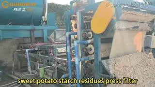 Sweet potato starch residue press filter fiber pressing dewatering machine