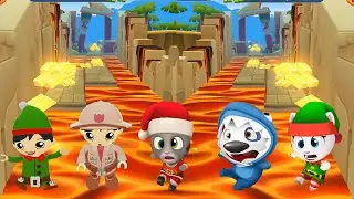 TAG WITH RYAN VS GOLD RUN ALL CHRISTMAS CHARACTERS FUNNY LAVA FALLS SUPERSPEED GAMEPLAY