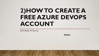 Best Way to Create a Azure DevOps Account for BEGINNERS? in Telugu