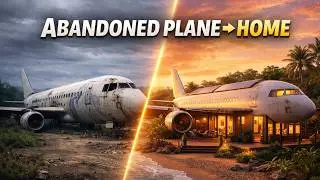 Abandoned Airplane || Off-Grid Home | Solo Build Transformation | Abandoned To Luxurious Journey