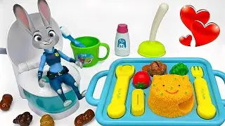 💩Judy & Nick Potty training Toy & Eating ASMR🚽 MICKEY Kochspielzeug🦊🐰New Zootopia 2 Unboxing Review