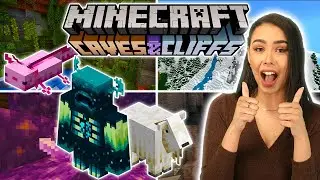 Trying Minecraft's NEW 1.17 Caves And Cliffs Update | Highlights
