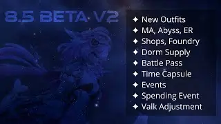 8.5 Beta - Outfits, Events, Shops, BP, Time Capsule, Dorm