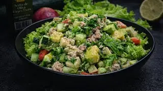 🥗 Ensalada de Atún con Aguacate y Manzana | Fácil, Saludable y Rápida
