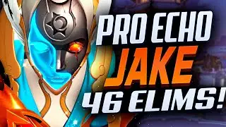OWL Player Jake Pro Echo - 46 elims! [ Overwatch Season 29 Top 500 ]