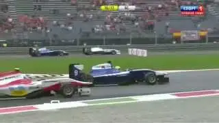 GP3 2013. Italian Grand Prix. Jimmy Eriksson and Nick Yelloly Parabolica Crash