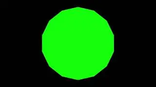 Green Tetradecagon Black Background Scale Up