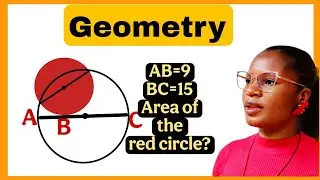 Area of the red circle?|A Geometry math problem.