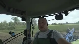Зерно уборочное,вид с птичьего полёта, и дисковка поля на клаасе!!!  #латвия #зерноуборочная
