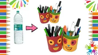 DIY : Plastic Bottle Penstand Making &bull; How To Make Pencil Stand At Home &bull; Easy Penstand Idea 2025