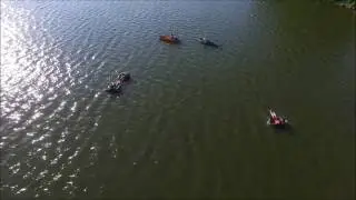 Float your Boat 2016, Floating on Cedar Lake in Cedar Rapids Iowa in Kayaks and tubes.
