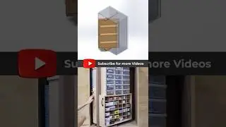 Unique Rotating Cabinet Design in #solidworks | Smart Space Saving Idea #shorts | Master CAD Studio