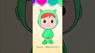 Nina from Pocoyo🥰🏖️#trending #cartoon #pocoyo #nina #kidsart #satisfying