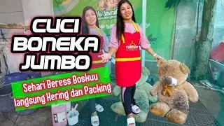 Tutorial Cuci Boneka Jumbo Sehari BERESS Boskuu