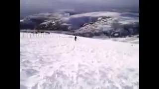 First tracks of the morning, Lowther Hill, 21 February 2015