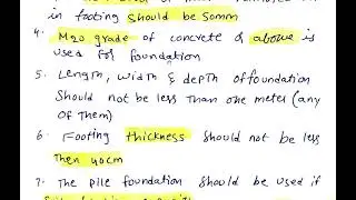Common thumb rule for foundation design