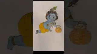 2026 My New Cute Krishna drawing ☺️🖌️🎨#shortsfeed #drawing #art #painting #krishna