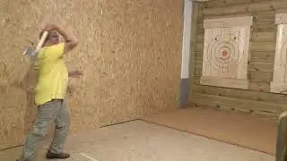 Axe throwing at Target Sports World